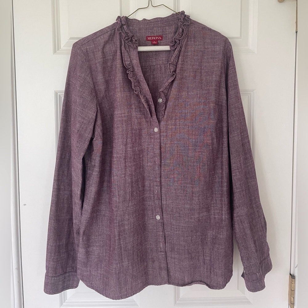 Merona Ruffled Linen Blouse